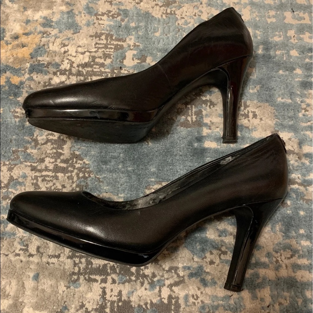 Tahari Black Leather High Heels